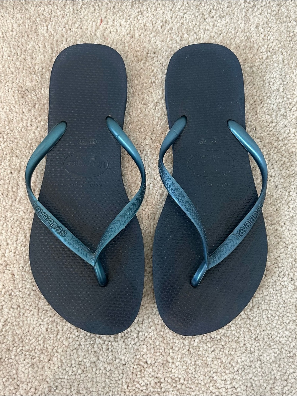 Navy Blue Slim Havaianas Flip Flops